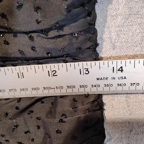 Lush NWT Ruched  Front Long Sleeve Mesh Dress in Black Size Small - Picture 13 of 14